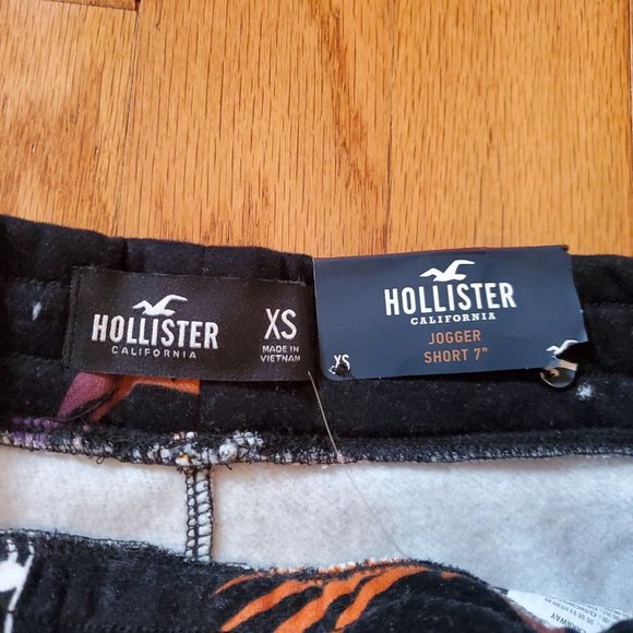 Hollister Fleece NBA Shorts Size XS Bulls Heat Lakers Jogger Short 7" Inch - Picture 3 of 5